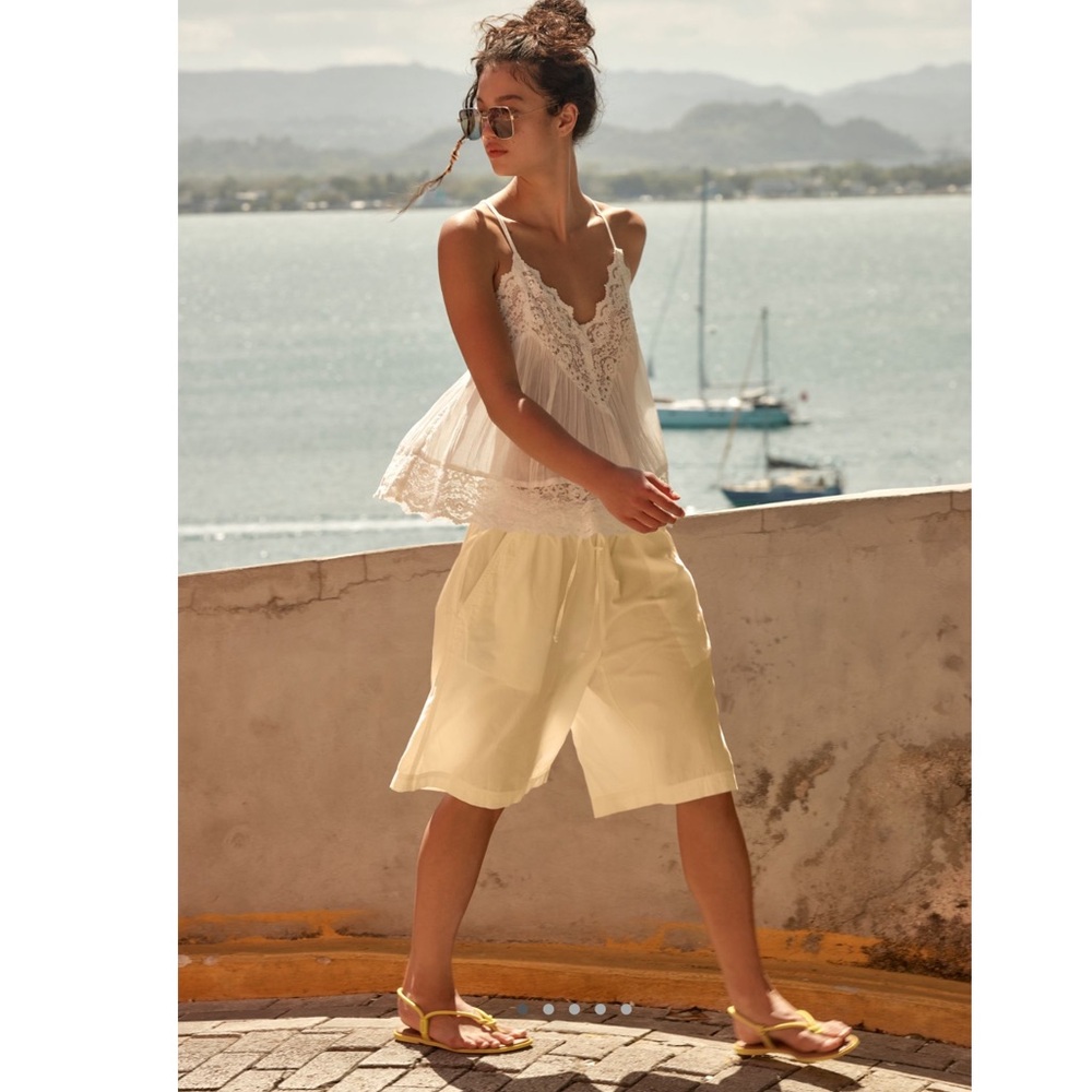 NWT FREE PEOPLE SAYLOR POPLIN PULL-ON SHORTS